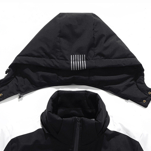 Nouvelle conception de veste courte en duvet de canard unisexe, tendance jeunesse, mode décontractée, patchwork, garde au chaud, coupe-vent, veste à capuche en duvet - Product Image 6