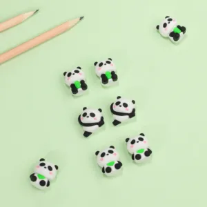 Custom Schattige Zachte Pvc Panda Dier Vorm Gum Voor Kinderen, Promotionele Kawaii Gummen Met Aangepast Ontwerp