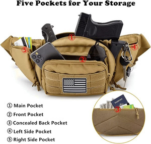 Bolsa Tática de Moda 900D Oxford 3L, Bolsa Utilitária Molle, Bolsa Tática Oculta para Cintura - Product Image 4