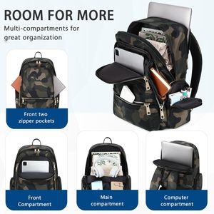 Zaini per Laptop Mimetici Antifurto, Borsa da Viaggio Casual, Zaino per College e Lavoro, Vendita Calda - Product Image 5