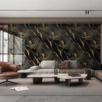 Papel Tapiz Autoadhesivo de Vinilo PVC 3D de Alto Brillo, Simulación de Mármol, Adhesivos para Paneles de Pared