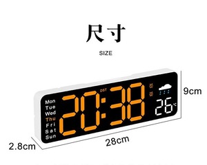 Hava saati çok fonksiyonlu oturma odası duvar saati ürün sıcaklık göstergesi saat - Product Image 5