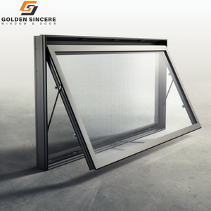 GS Modern Thermal Break Aluminium Awning Window Waterproof Soundproof Aluminum Glass Top Hung Windows for Residential - Product Image 3