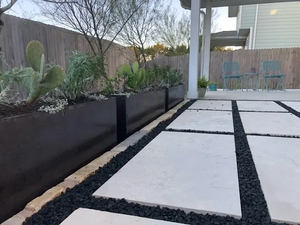 Jardinières rectangulaires robustes en aluminium découpé au laser pour la protection de l'intimité, pots de fleurs renforcés en métal pour jardin - Product Image 3