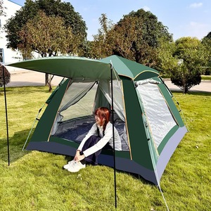 Tente de <span class=keywords><strong>camping</strong></span> familiale imperméable sur mesure, livraison directe d'usine, ouverture automatique rapide, tente de plage portable pour l'extérieur - Product Image 2