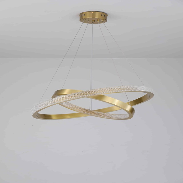 45W LED Ceiling Light Middle Size 3000K Warm White Gold Aluminum+White Silicone 200cm Cable Eye Caring Bedroom Use Easy