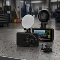Caméra embarquée Temkong 3000, enregistreur double canal 2K QHD, caméra arrière Full HD 1080P, WiFi, capteur G, moniteur de stationnement.