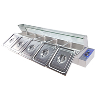 Équipement de Restaurant, comptoir de cuisine, affichage des aliments, chauffe-vapeur, Table de Buffet, Bain Marie, vitrine de serveur, réchauffement de la soupe chaude