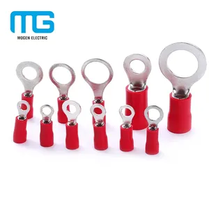 Red Plated Tin Insulated Gauge Copper Ring Wire Crimp Terminal Ring