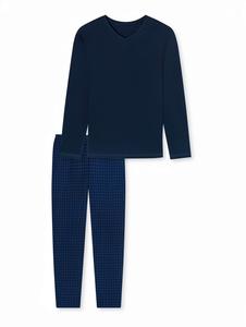 Pijamas de Invierno para Hombre, Cómodos y Transpirables, de Punto de Poliéster, Talla Grande, Estilo Casual, Bata de Baño de Manga Corta de Secado Rápido - Product Image 1