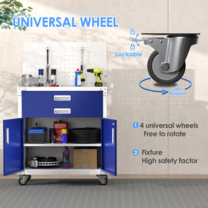 औद्योगिक गेराज मास्टरफोर्स उपकरण कैबिनेट के साथ पहियों धातु गैरेज भंडारण अलमारियाँ पर - Product Image 3