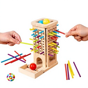 Jeu <span class=keywords><strong>en</strong></span> bois 3-<span class=keywords><strong>en</strong></span>-1 à tirer sur la corde, éveil éducatif, reconnaissance des couleurs, développement <span class=keywords><strong>de</strong></span> l'intelligence, écoresponsable, coins arrondis - Product Image 2