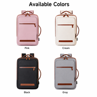 Sac à dos pour ordinateur portable avec logo personnalisé, 15,6 pouces, sac de voyage d'affaires, grande capacité, sac à dos pour ordinateur avec port USB pour hommes et femmes