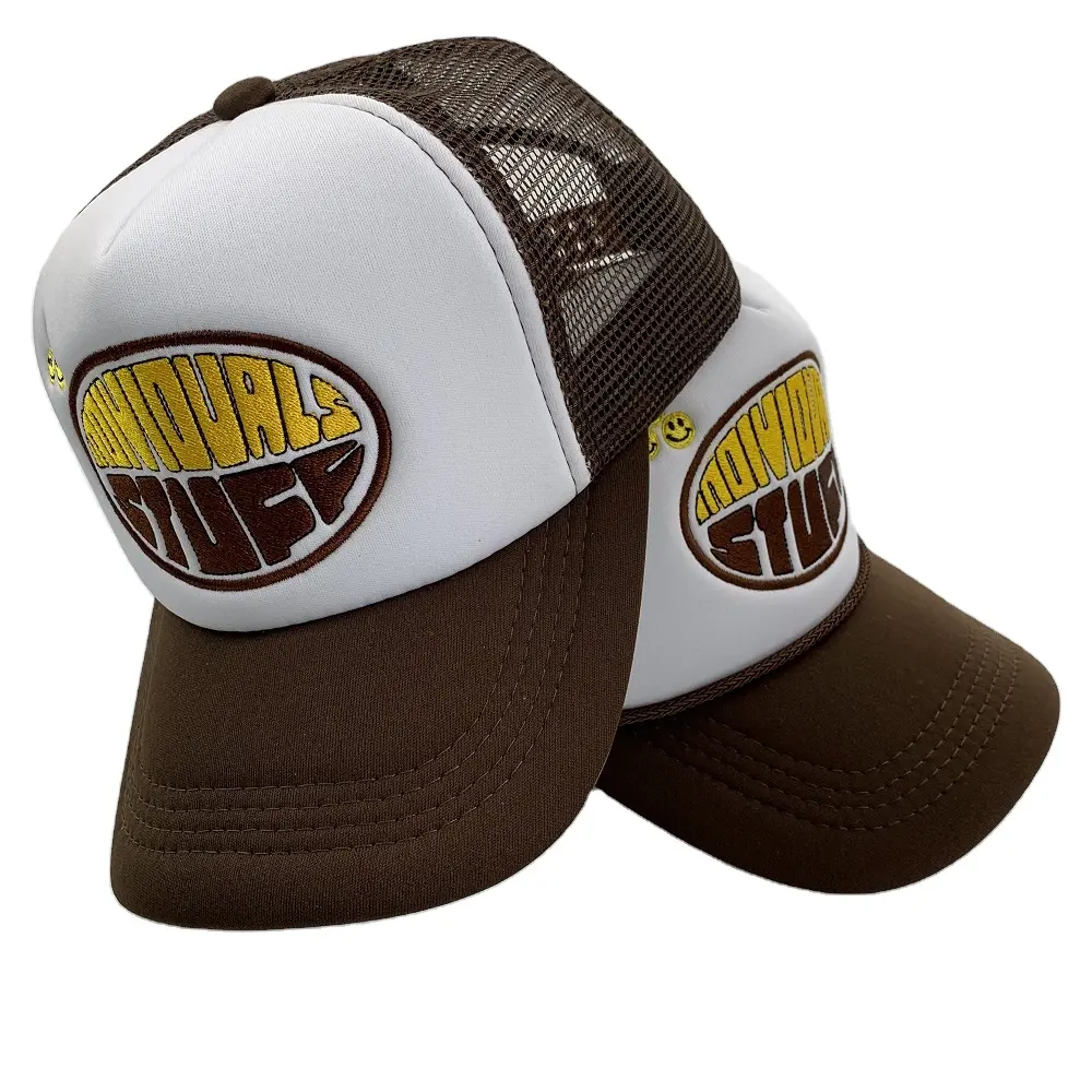 Chapéus caminhoneiros de espuma com logotipo bordado, venda quente de alta qualidade