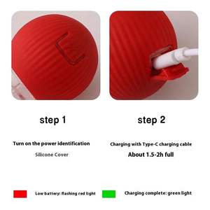 Interaktif kedi oyuncak top süper sürücü kedi haddeleme topları hareket aktif sensör Pet yavru Teaser oyun oyuncaklar pil işletilen - Product Image 6