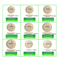 Assiettes jetables en canne à sucre compostables, vaisselle biodégradable, résistantes au micro-ondes, au congélateur et à l'eau, pour les plats à emporter