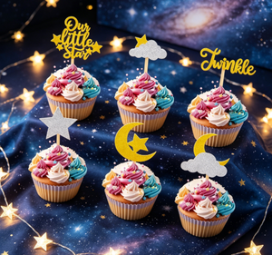 DAMAI New Eid al-Adha <b>decorative</b> props & gifts moon star sheep <b>cake</b> toppers party <b>supplies</b> Stars and moon <b>cake</b> <b>decoration</b> 12pcs - Product Image 6