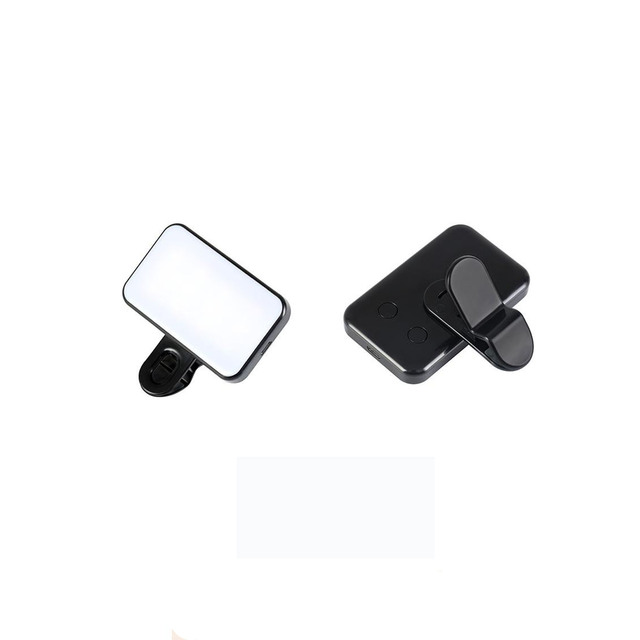 Mini Selfie Fill Light 3 Color Modes Adjustable Brightness Rechargeable Clip on Mobile Phones Computers Photography LED Lights