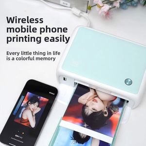 Imprimante photo couleur pour usage domestique, se connecte aux téléphones mobiles via Bluetooth, mini imprimante photo thermique portable de poche, impression réseau - Product Image 3