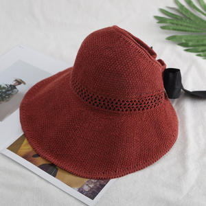 Summer New Foldable All-in-One Big Brim Topless Visor Cap Sun Hat Stylish Character Design - Product Image 3