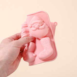 New Christmas Bells Christmas Series Chocolate Mousse Food Grade Silicone Biscuits <b>Mold</b> China <b>Hand</b> Wash Only flexipan origine - Product Image 4