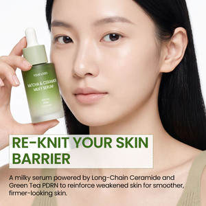 Sérum Visage Lacté au Thé Vert Matcha, Végétalien, Sans Cruauté Animale, Certifié GMPC ISO 22716 SEDEX HALAL, à Base <span class=keywords><strong>de</strong></span> PDRN et Céramide, Marque Privée OEM ODM - Product Image 5