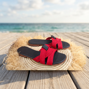 Wholesale Handmade Raffia Slippers - Product Image 3