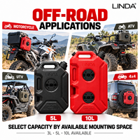 Réservoir de carburant portable en HDPE de 3L, 5L, 10L avec bec verseur et ensembles de fixation verrouillables pour moto, VTT, UTV, 4x4, CE, EPA, CARB