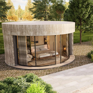 Custom European Style Outdoor Luxury Circle Frame <strong>Wooden</strong> <strong>House</strong> Quick Installation Glamping Dome Villa Round <strong>House</strong> Prefabricated - Product Image 1