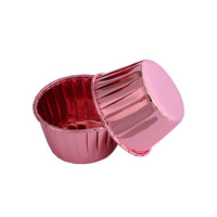 Großhandel Einweg-Edelstahl-Muffin-Cupcake-Förmchen Doppelseitige Aluminiumfolie Rollrand-Papierförmchen Kuchendekoration