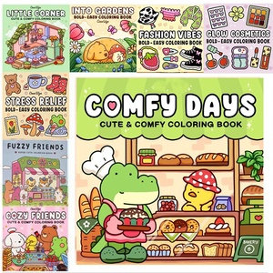 Libros para Colorear de Dibujos Animados para Adultos y Adolescentes - Modelo COMFY DAYS para <span class=keywords><strong>un</strong></span> Momento de Confort, Espacio Relajante y Reconfortante - Product Image 1