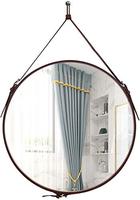 Miroir de salle de bain cosmétique LED rond moderne à écran tactile avec design mural suspendu, taille sur mesure