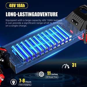 <span class=keywords><strong>Trottinette</strong></span> électrique pliable 48V 18AH pour adultes avec batterie au lithium, double suspension, écran LCD, déplacement, loisirs, cadeau - Product Image 3