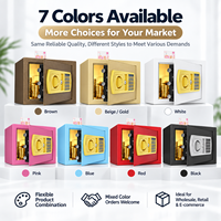 Coffre-fort coloré 17E 20E 25E pour la maison, noir et or, pour argent ou usage personnel, entrepôt, vente, usage domestique