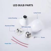 Ampoule LED matière première lustre personnalisé lampe 5W 7W 9W 12W 15W 18W 24W A60 SKD E27 B22 ampoules LED pour la maison