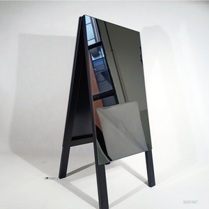 Wholesale Metal A-frame Sandwich Board Store Coffee Shop Outdoor Stand Sign Folding <b>Mirrored</b> a Frame Sidewalk Sign for Business - Product Image 5
