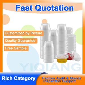 56ml/ <span class=keywords><strong>2oz</strong></span> nhỏ rõ ràng nhựa dùng một lần nước sốt Takeaway cup Container có nắp đậy bán buôn - Product Image 4