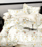 Parure de lit de luxe unie en Lyocell 200TC, écologique, taille King, 4 pièces, rafraîchissante, soyeuse, avec fermeture boutonnée, ultra-confortable