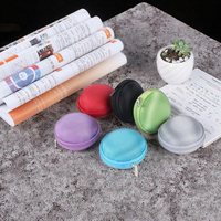 Étui pour écouteurs EVA coloré petit Mini étui à bijoux EVA à fermeture éclair ronde étui de protection rigide en EVA