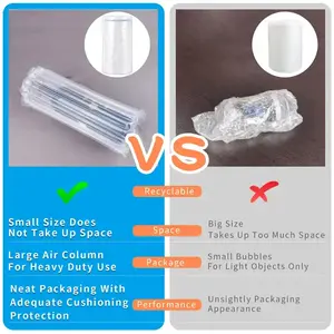 Factory Direct Inflatable Wrap Bottle Protective Packaging Transparent Inflatable Wine Bottle Air Bubble Air Column Bag