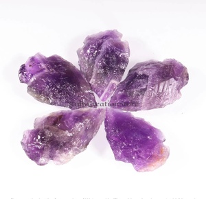 คริสตัลอะเมทิสต์ทรงหัวลูกศรธรรมชาติ ขนาด 1 นิ้ว ควอตซ์สีม่วงหยาบ สำหรับทำเครื่องประดับ บำบัดรักษา และงานฝีมือ - Product Image 2