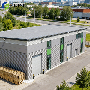 โรงงานโครงสร้างเหล็กกันสภาพอากาศ หลังคาแผ่นลูกฟูก สถานที่เก็บสารเคมี ทนลม ทนสนิม - Product Image 1