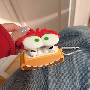 Funda de silicona 3D de dibujos animados Inside Out para Apple AirPods Pro 2 3 4, cubierta de auriculares con diseño de Anger, bonita caja de goma con anillo antiansiedad - Product Image 6