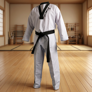 Équipement de Taekwondo / Combinaisons de Taekwondo 100% Coton Design Uniforme de Karaté Gi Personnalisé Blanc Unisexe - Product Image 2