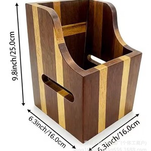Wooden Rotating Cutlery <b>Rack</b> With Magnetic Knife Holder 360 Degree Base For <b>Kitchen</b> Countertop <b>Storage</b> - Product Image 4