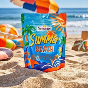 Sachet refermable vertical en plastique avec fenêtre, motif dessin animé, en aluminium, pour bonbons, lait, gelée, aliments - Product Image 4