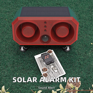 Модернизированный Солнечный сигнальный фонарь с датчиком движения и сиреной 12 светодиод Солнечный стробоскоп сигнальный свет водонепроницаемый Светодиодный Солнечный стробоскоп - Product Image 3