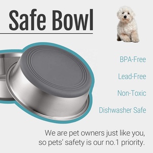 Reliable Non-Slip <b>Stainless</b> <b>Steel</b> <b>Dog</b> <b>Bowl</b> for Heavy-Duty Feeding - Product Image 2