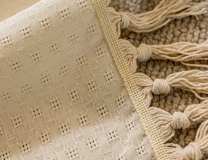 Yaz anne'nin toptan Boho pamuk keten bölüm perde bitmiş oda perdeleri - Product Image 5