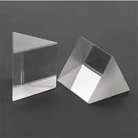 Offre spéciale, lentilles de projecteur en verre de silice fondue optique personnalisable OEM, prisme à angle droit à 60 degrés, motif plat triangulaire